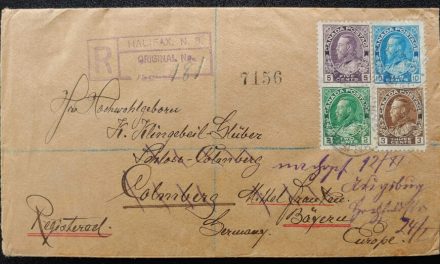 Henry Hechler 1923 20c Halifax Registered readdressed Cover to Germany