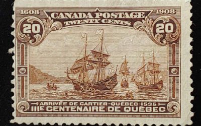 Canada #103i Fine Used 1908 20c Quebec Major Re-entry