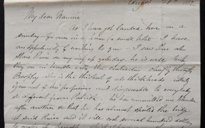 C.P.R. Engineer’s Office Ft. Hope, B.C. 28 Aug 1882 M. Smith Letter