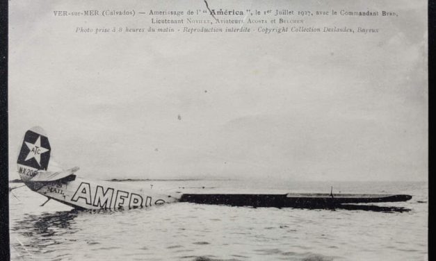 America Unu Commander Byrd 1927 Transatlantic Flight Postcard