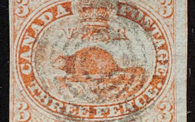 Canada #1a Fine Used 1851 3d Beaver, Laid Paper ex Bileski