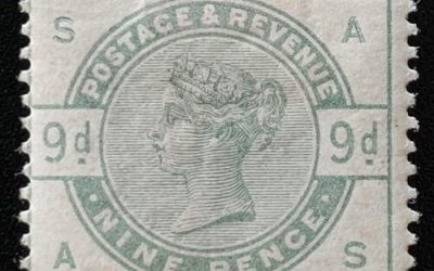 G.B. #106 VG Mint HR 1883 9d Green