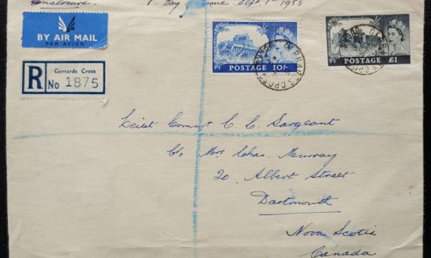 G.B. #311-312 1 Sep 1955 Registered FDC to Nova Scotia (2)