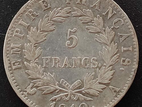 France abt VF 1810A Napoleon Paris Mint Silver 5 Francs .7234oz ASW