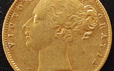 G.B./Colonial Canada VF 1862 Shield Type Victoria Gold Sovereign