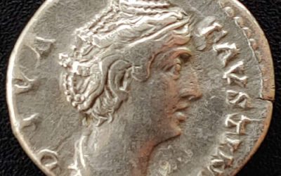 Faustina Sr. 141 AD 3.28gm Silver Denarius w/ Aeternitas etc