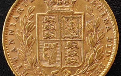 G.B./Colonial Canada VF 1872 Die 18 QV Shield Type Gold Sovereign