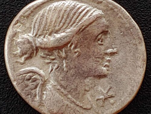 L. Valerius Flaccus 108-107 BC 3.37gm Silver Denarius w/ brockage