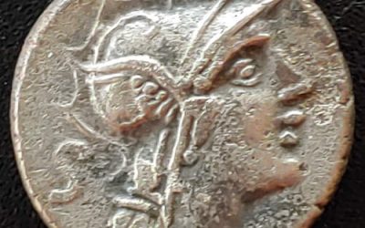 D. Silanus LF 91BC 3.86gm Silver Denarius w/ Roma etc