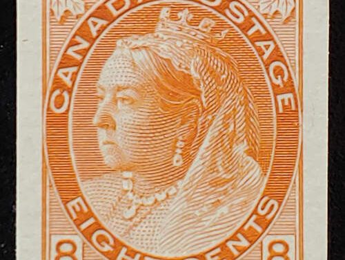 Canada #82P VF 1898 8c Orange Plate Proof only 487 produced