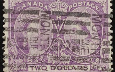 Canada #62 VF roller Used 1897 $2 Jubilee
