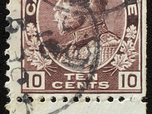 Canada #116LW Fine Used 10c Lathework Type C, natural
