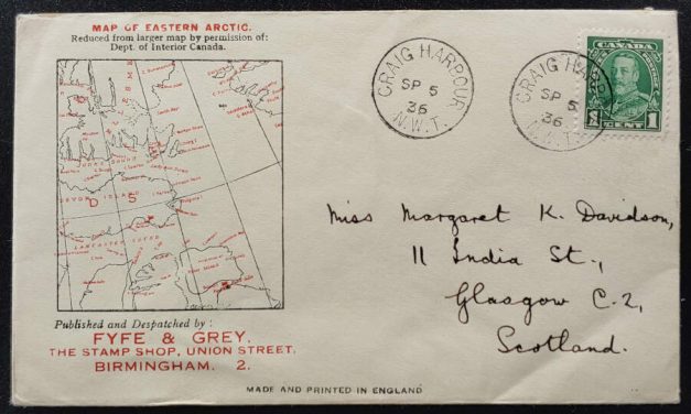 Canada #217 5 Sep 1936 1c R.M.S. Nascopie Short Paid Cover