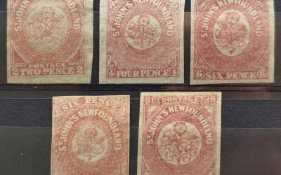 Newfoundland #17-18, 20-22i Mint 1861/62 last Watermarked (5)