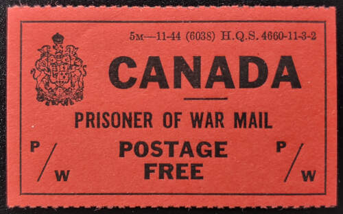 Canada #PWF4 VFNH 1944 P.O.W. Free Frank