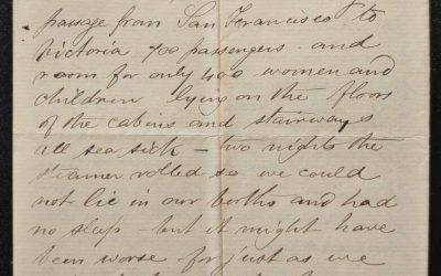 27 Apr 1883 New Westminster, B.C. 4pg Marcus Smith letter to wife