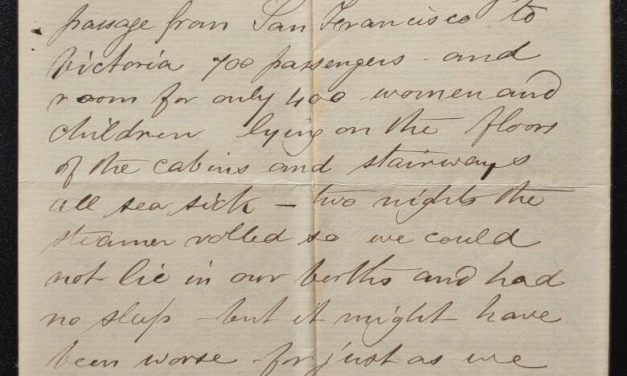 27 Apr 1883 New Westminster, B.C. 4pg Marcus Smith letter to wife