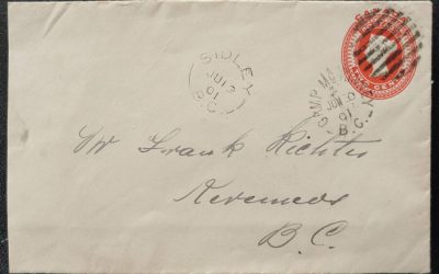 Camp McKinney & Sidley, B.C. dual RF D 1901 Postal Stationery