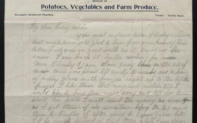 Coutlee, B.C. 1910 Shuttleworth Letter on Cleasby Invoice
