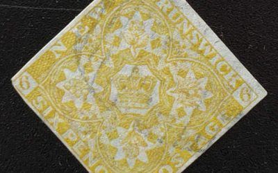 New Brunswick #2 Fine Used 1861 6d Shade