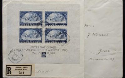 Austria #B111a 25 Jun 1933 Registered WIPA Show S/S etc Cover