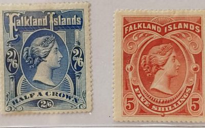 Falkland Islands #20-21 F/VF Mint HR 1898 Queen Victoria