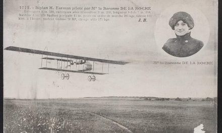 H Farman Biplane flown by Mme La Barone de la Roche Unu Postcard