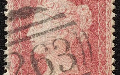 G.B. #20 Fine Used 1857 1d Red Position T-A Error of Watermark, Cert.