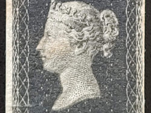 G.B. #1 Fine Unused 1840 1d Black, Plate 5, Pos. O-C