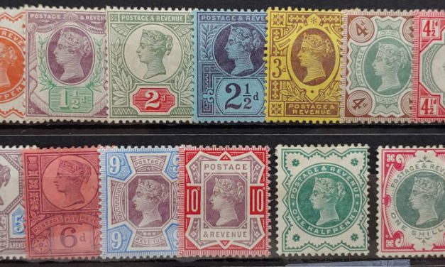 G.B. #111-21, 125-6 Fine Mint 1887/1900 Jubilees, 9d (13)
