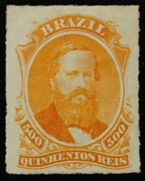 Brazil #67 F/VF Mint 1877 500 Reis Dom Pedro