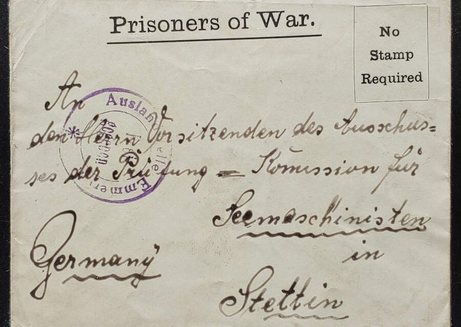 Isle of Man dual Censored WW1 POW Cover to Germany