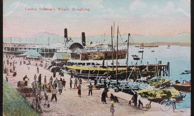 Canton Steamer’s Wharf, Hong Kong Unused colour Postcard