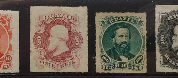 Brazil #61/67 Mint 1877 Dom Pedro quartet