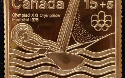 Canada Post #B6 Proof 1975 23.33gm 24k Gold Stamp Replica #200