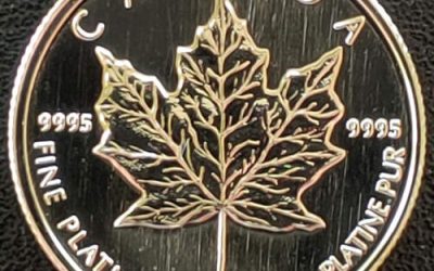 Canada BU 1993 .9995 1/10 oz pure Platinum $5