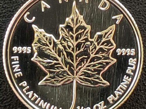 Canada BU 1993 .9995 1/10 oz pure Platinum $5