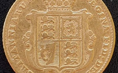 G.B./Colonial Cda Fine 1846 QV Shield type Gold Half Sovereign