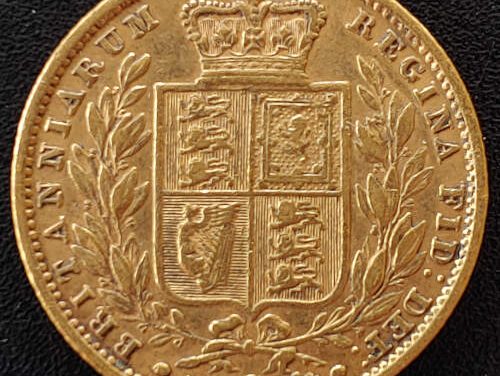 G.B./Colonial Canada VF 1853 Queen Victoria Gold Sovereign .2355oz