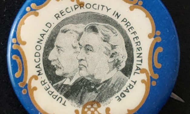 Tupper-Macdonald Reciprocity in Preferential Trade Pinback Badge