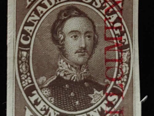 Canada #16 VG/F Used 1869 10c Black Brown