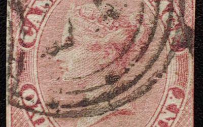 Canada #8i Fine 4-ring Montreal numeral 21 Used 1857 1/2d