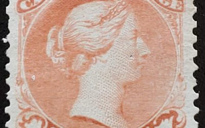 Canada #22 VF Unused 1868 1c Large Queen