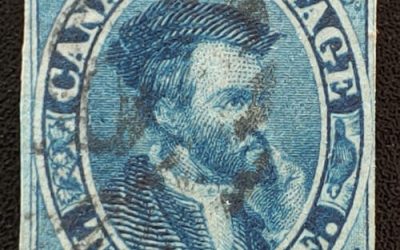 Canada #7 Fine Used 1855 10d Cartier
