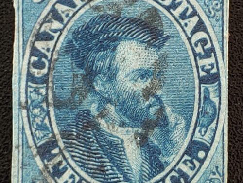 Canada #7 Fine Used 1855 10d Cartier