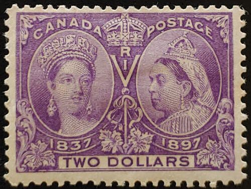 Canada #62 Fine+ Mint HR 1897 $2 Jubilee, 2013 APS Cert