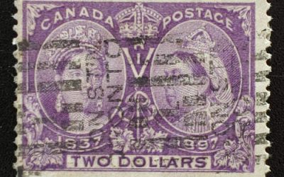 Canada #62 Fine Toronto Roller Used 1897 $2 Jubilee