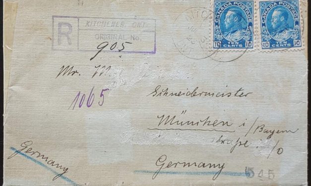 Canada #117 3 Jl 1923 20c Registered Admiral Cover to Germany