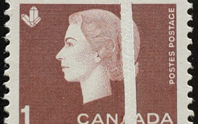 Canada #401 VFNH 1963 1c QEII Cameo Pre Printing Crease