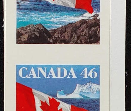 Canada #1698b VFNH 1998 46c Missing Die Cutting Pair